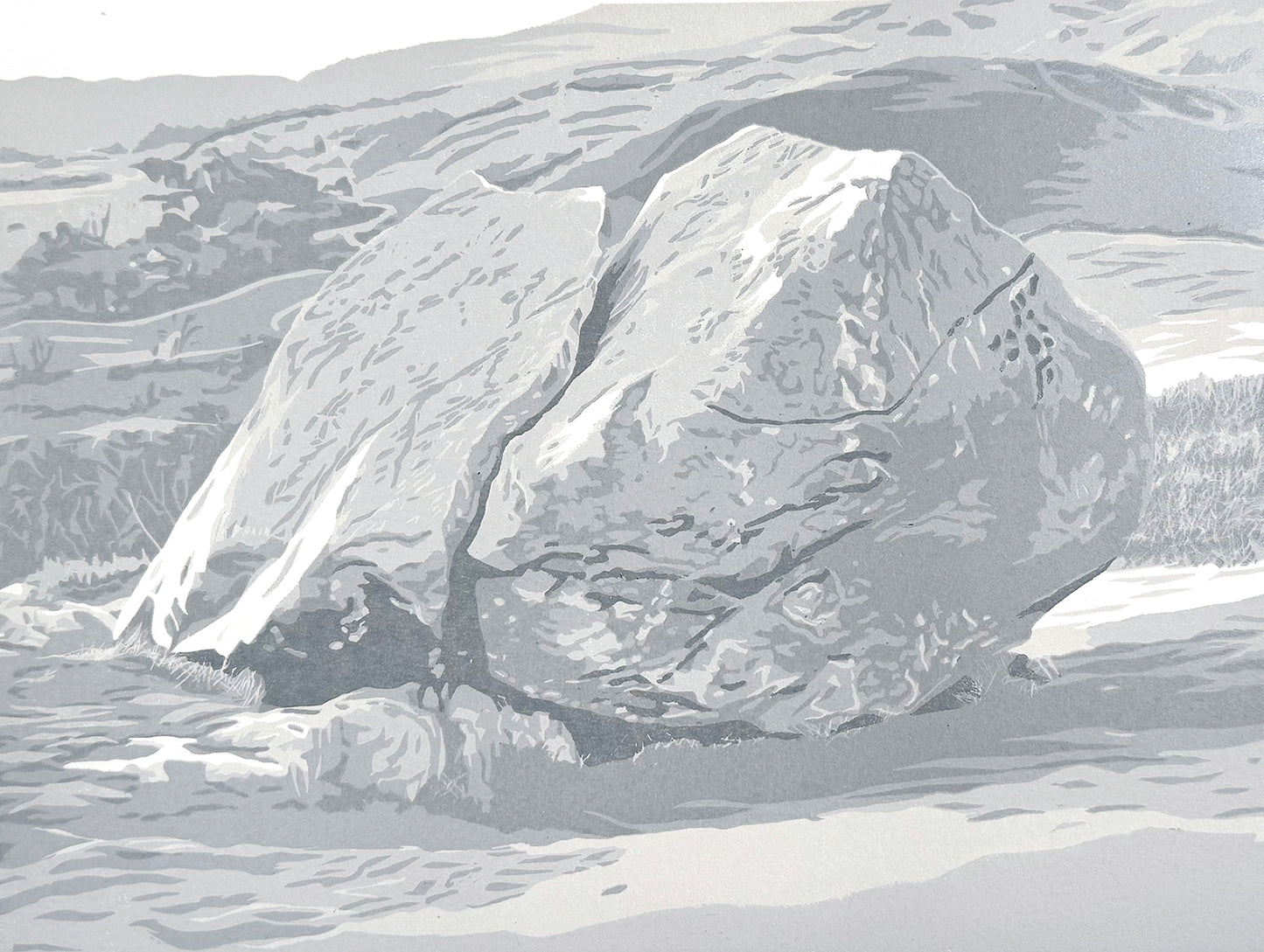 The Cracked Boulder - Mynydd y Dref